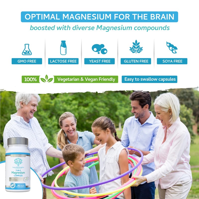 Magnesium L-Threonate Complex 7-in-1 with 1000mg of Magtein Plus Magnesium