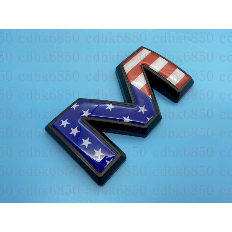 Auto Rear Color USA Flag Emblem Overlay 2019-2024 GMC Sierra