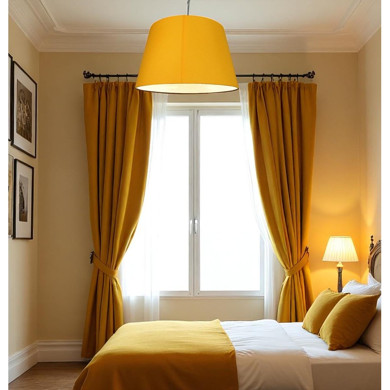 Loxton Lighting Cotton Drum Lampshade Pendant - (12inch 30cm Dia)