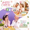 YAAVAAW 16Pcs Easter Party Paper Plates 18cm,Happy Easter Tableware Decor