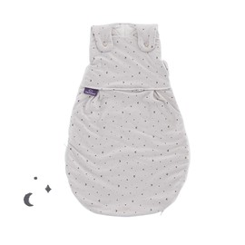 TRÄUMELAND – LIEBMICH Baby Sleeping Bag Moon Gray | Breathable Baby Sleeping Bag | 2.5 TOG | Grows with Your Baby's All-Year Sleeping Bag for Summer and Winter | Oeko-Tex 100 Certified | From 0 months