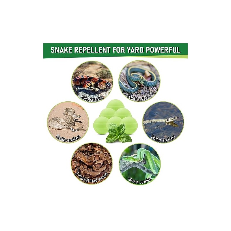 12 Pack Snake Repellent for Yard,Snake Away Repellent Outdoors,Moth Balls