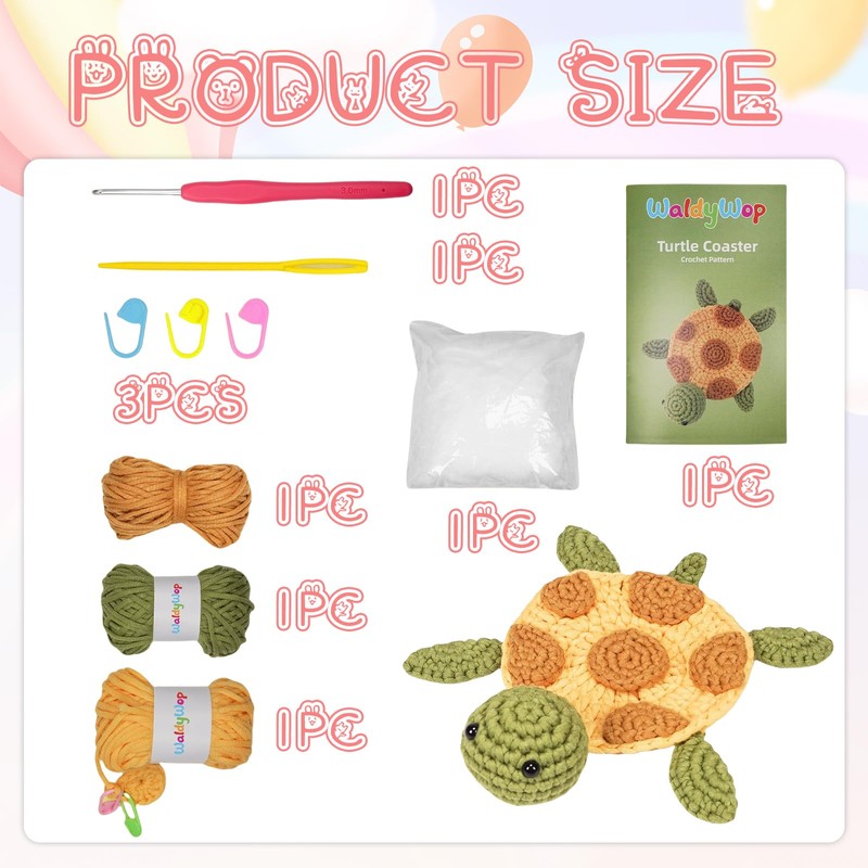 Cosmeria Crochet Set for Beginners with All Materials, Includes Instructions