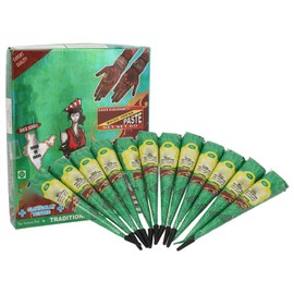 12pcs Tattoo Paste Cones 300g Semi Permanent Washable Waterproof Green Temporary Tattoo Cream Set