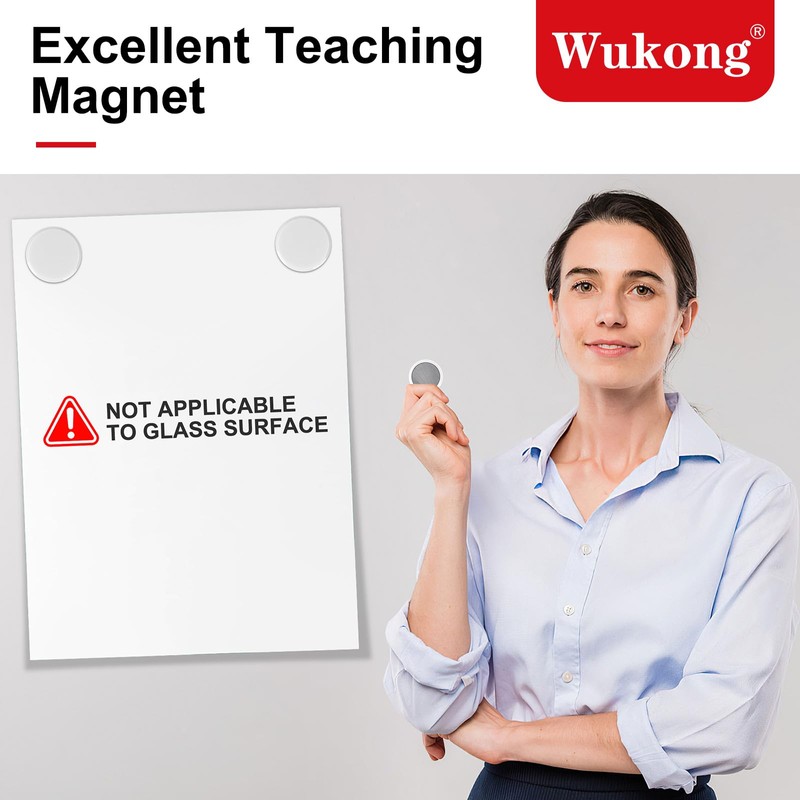 Wukong 24 Pack White Fridge Magnets, Strong Whiteboard Magnets for