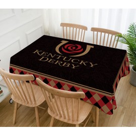 Hafangry Kentucky Derby Tablecloth Run for The Roses Horse Racing Party Decoration Buffalo Plaid Check Kitchen Dining Room Table Cover-60×84inch