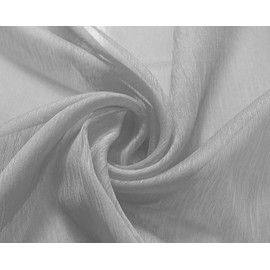 RT Designers Collection Celine Sheer 55 x 90 in. Rod Pocket Curtain Panel, Silver