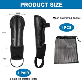 Shin Pads Boys, Calf Protective Gear, Football Shin Pads with Extended Adjustable Straps Kids Shin Pads Protective Football Equipment with Ankle Protection for Boys and Girls