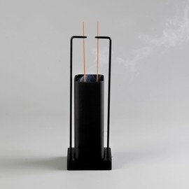 Hukalw Incense Holder for Sticks, Upside Down Incense Burner with Removable Black Glass Ash Catcher Anti-Ash Flying