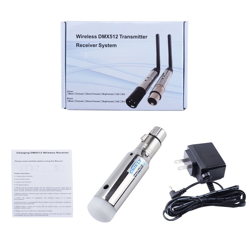 CHINLY DMX 512 Dfi DJ 2.4G 1PCS Wireless Receiver Built-in