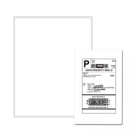 200 Full Sheet Shipping Labels 8.5x11 Self Adhesive Blank Paper for Laser Inkjet
