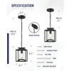 Osimir Outdoor Pendant Light for Porch, 1-Light Black Hanging Porch