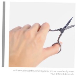 6pc Stainless Steel Eyebrow Trimmer Scissor Set for Facial Hair Mini Scissors for Home Travel