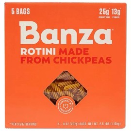 Banza Chickpea Rotini Made from Chickpeas 2.5 Lbs, Equal 5 regular boxes