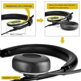 V-MOTA Replacement Ear Pads for BlueParrott B250-XTS 204123 B250-XT Car Headset, Premium Leather Cushions (Black 1 Set)