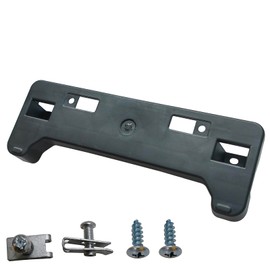 KYYET Front License Tag Plate Frame Bracket Holder Compatible with for Toyota Highlander 2017 2018 2019 Textured Black Replace 521140E130 TO1068139