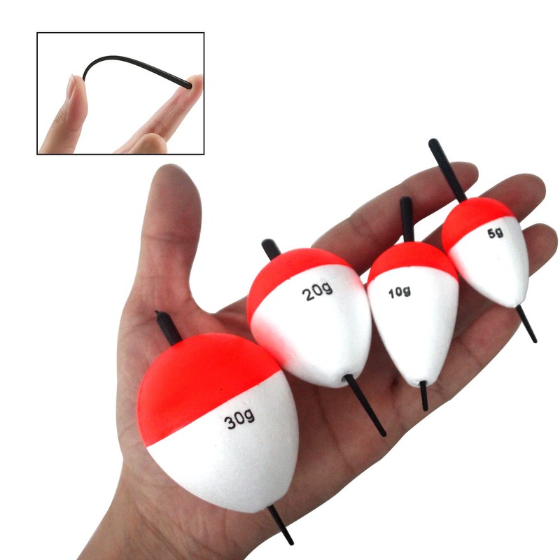 Dingbear 16pcs(30g, 20g,10g, 5g) White Pot-Bellied Float Multi-Purpose Pot-Bellied Float