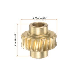 HARFINGTON Worm Gear Wheel Brass 1 Modulus 20T 10:1 Reduction Rate Right Rotate Drive Gear Box Shaft for Small Motor