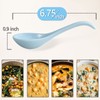 Wareland Soup Spoons, Blue Ceramic Spoons Set of 6, Chinese