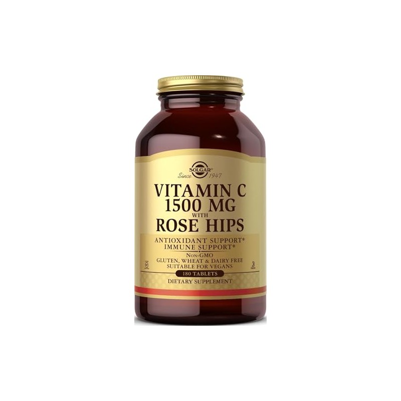 Solgar Vitamin C 1500 mg with Rose Hips Tablets -