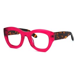 VOOGLAM Fashion Anti-blue Glasses for Girls with Clear Lenses Red Glasses