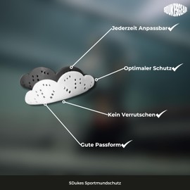 SDukes Sports Mouth Guard Mouth Guard Mouth Guard Mouth Guard Bite Splint Black White (Black)