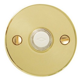 Emtek 2458 2-1/2" Diameter Disk Style Brass Lighted Doorbell Rosette from the Br, Oil Rubbed Bronze