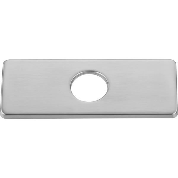 JONKEAN 6" Faucet Hole Cover, Rectangular Escutcheon Plate, Bathroom Faucet