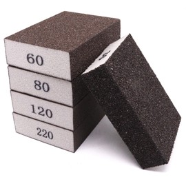BENLIUDH Sanding Block, 36/60/80/120/220 Grit Assortment Set Handmade Sanding Blocks for Wood Furniture, Drywall, Metal (5pcs)