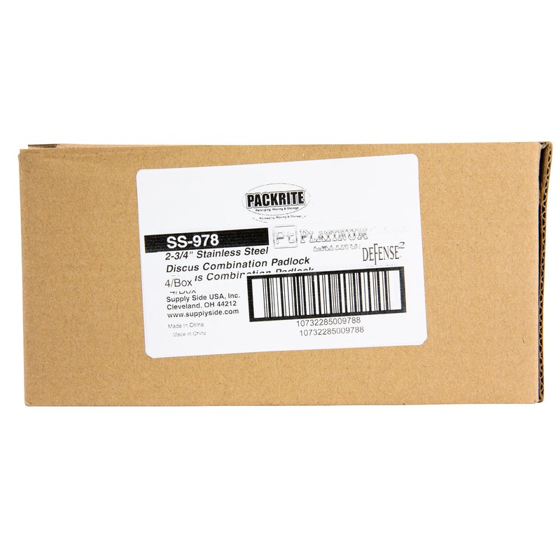 Defense2 Platinum Series Disc Lock, Durable Stainless Steel Combo Lock