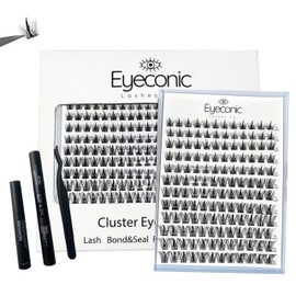 Eyeconic Lashes Co. Eyelash Extension Kit DIY (Natural), Black
