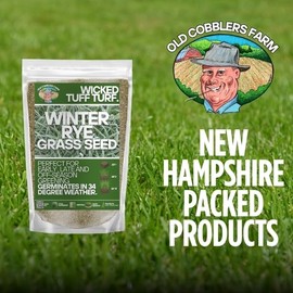 Winter Rye Grass Seed Grass Fall Mix Ryegrass Seeds for Lawn No Till Food Plot Seed Fall Cover Crop Mix by Old Cobblers Farm (5/10/15/20/25 lbs) (5 lbs)