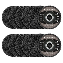 WelderElite 12-Pack 4-1/2" Paint Stripper Discs for Angle Grinder, Rust & Paint Removal Wheels for Metal and Wood – Black