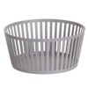 Deco Line Bread Basket, Metal, Grey, 22 cm