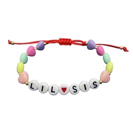 Azusa Sun Colorful Little Sister Bracelet Letter Beads Adjustable Braided Bracelet Y2K Friendship Birthday Party Jewelry Gifts