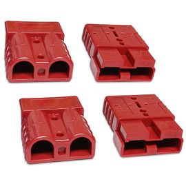 6-10 Gauge Battery Quick Connector 50A 12-36V Battery Quick Connect Disconnect Battery Quick Wire Harness Plug Kit for Car Bike ATV Winches Lifts Motors More (4pcs,Red)