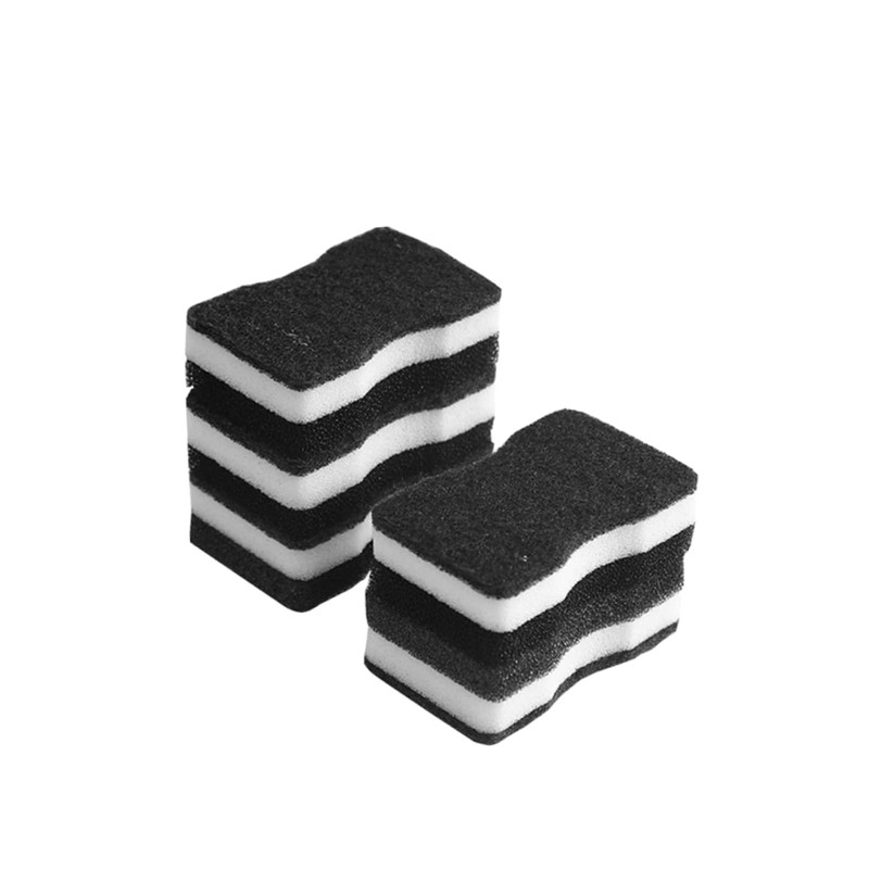 OHPHCALL 2sets Black Dish Wash Sponge Kitchen Cleaning Sponge Pad