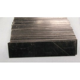 Unbranded/Generic lot of 15 black enameled steel ENGRAVING PLATES 1" x 4 1/2" with protective film