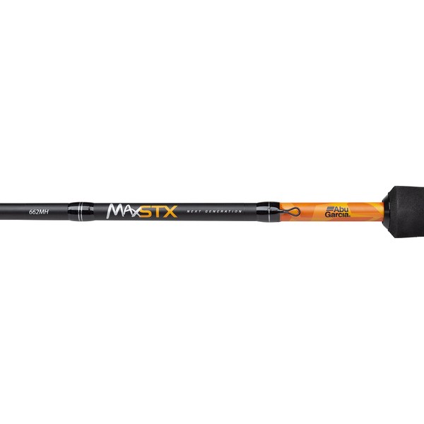 Abu Garcia MAX STX Casting Rod and Bait Cast Reel Combo - Baitcasting Setup for Predator Fishing - Pike, Perch, Zander, grey/orange, 1.98 m |10-40 g