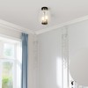 Globe Electric 66000083 2-Light Semi-Flush Mount Ceiling Light, Matte Black,
