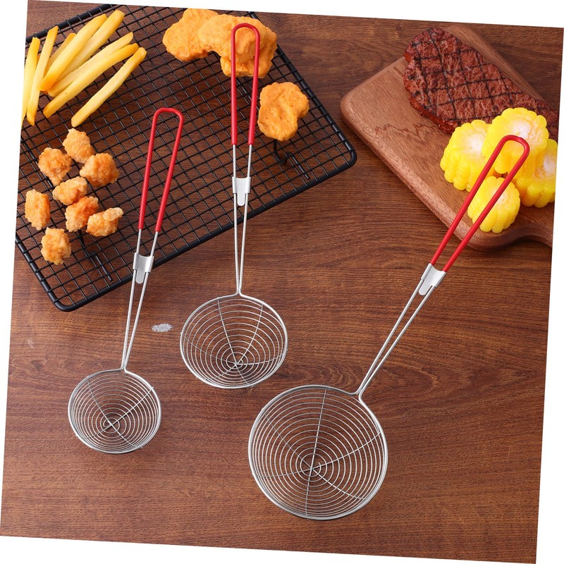 MAGICLULU Stainless Steel Colander Set Strainer Ladles Noodle Strainer Frying