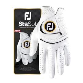 FootJoy Men's StaSof Golf Glove, White, Small, Worn on Right Hand