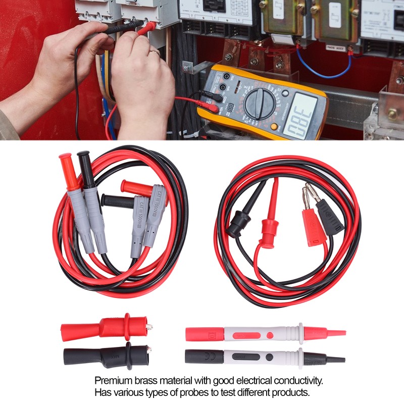 Multimeter Test Kit Testing Hook Crocodile Clip Probe Lead Accessory