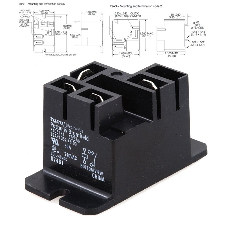 Protac New Dryer Relay 3405281 for Whirlpool Kenmore Sears