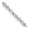 Diamond2Deal Sterling Silver Rhodium-plated 2.3mm Solid Rope Chain Necklace