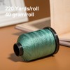 LAIAFTS Premium Metallic Thread 218-Yard Shiny Finish for DIY Projects,