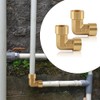 Pack of 2 Brass Angle 90°, 1/4 Inch Female Thread/IG,