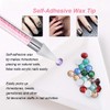 Dual-Ended Nail Rhinestone Picker Dotting Pen with Extra 2 Wax