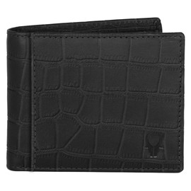 WildHorn Black Leather Wallet for Men I 9 Card Slots I 2 Currency & Secret Compartments I 1 Zipper & 3 ID Card Slot