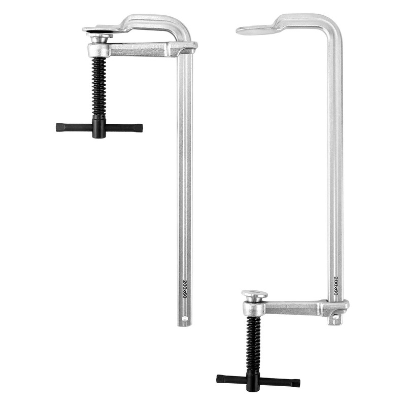QWORK 8" Heavy Duty F Clamp, 4 Pack Drop-forged Bar